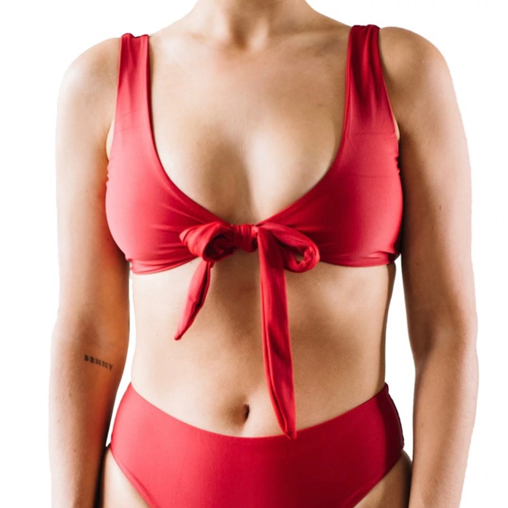 Moonstone Swim/Shop Moonstone "Ruby Top" in Chili - Bikini Swim Top Large